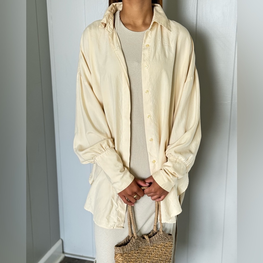 New York Studio | Vintage Pure Silk Button Shirt Size L
